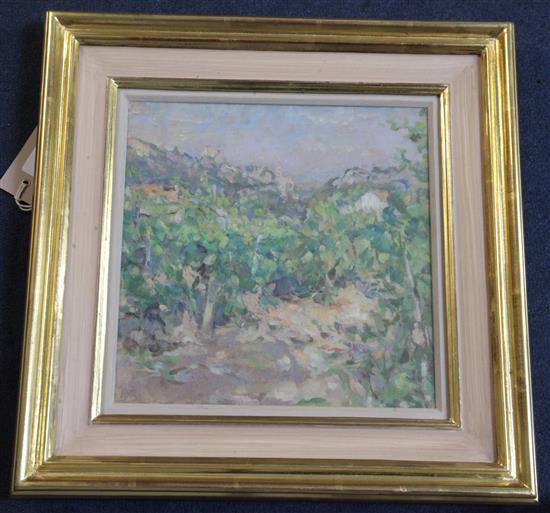 Diana Maxwell Armfield (b. 1920) Vines below San Gimignano 10 x 10in.